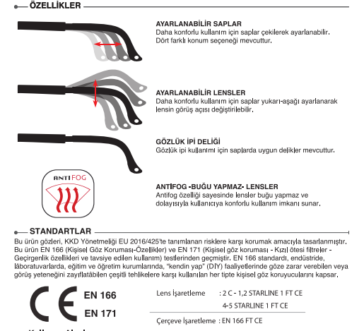 G-036A-G Tam Koruma Gözlüğü - Görsel 4